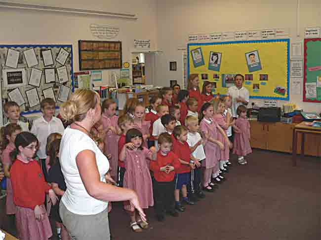 Carrog School entertains the visitors