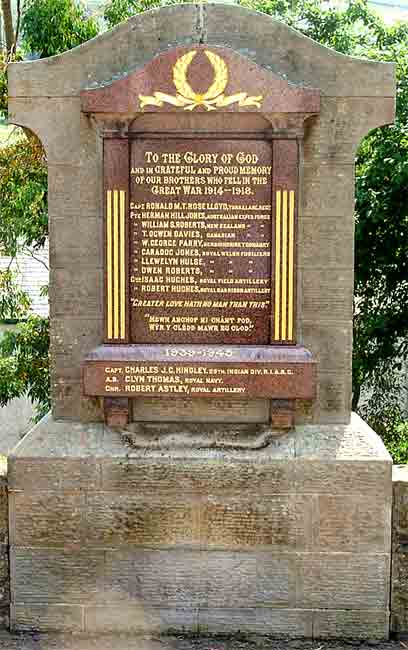 Carrog War Memorial after re-gilding